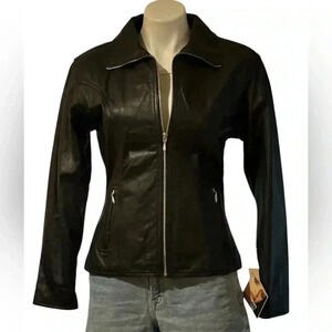 A medium size Wilson Women’s  Leather jacket.